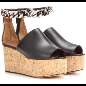 Givenchy platform sandal with silver chain